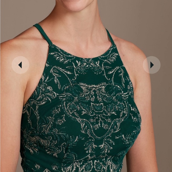 Prom caviar beaded crisscross mini skater dress size 5 - Picture 3 of 9